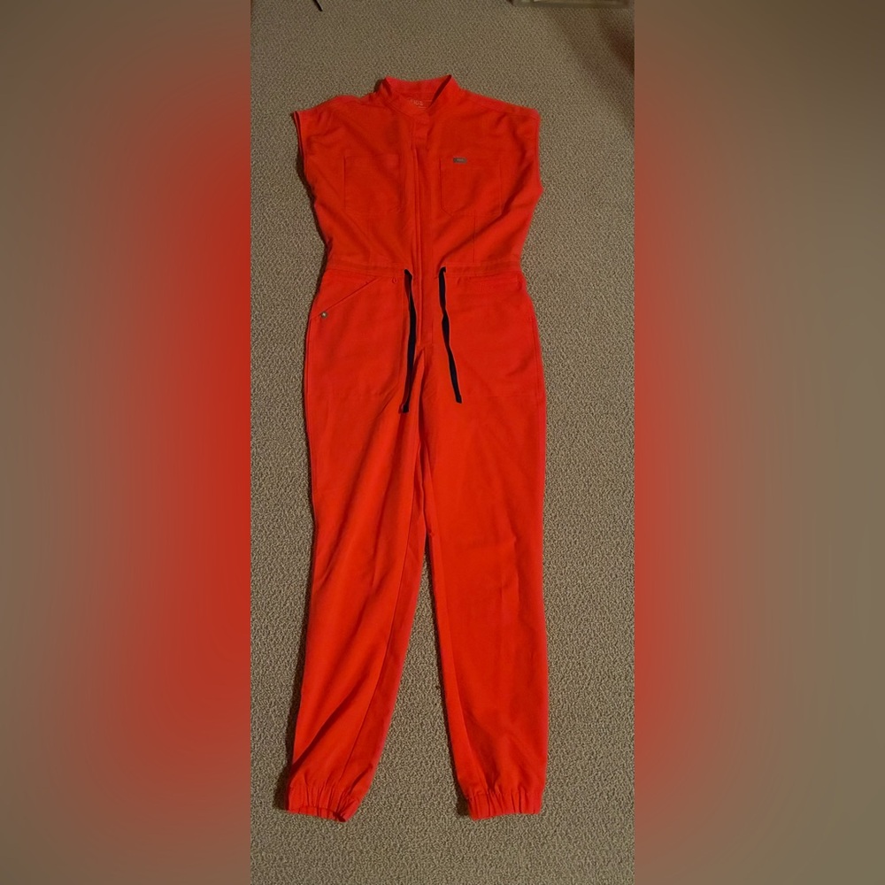 Figs Women’s Orange Jogger Jumpsuit